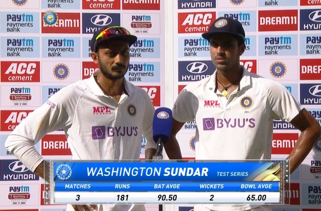 Washington Sundar & Axar Patel (4th test England Vs India)