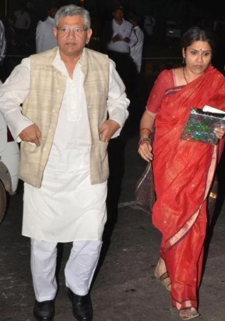 Akhila Yechury dad Sitaram Yechury (an Indian politician) and his second wife Seema Chisti Yechury