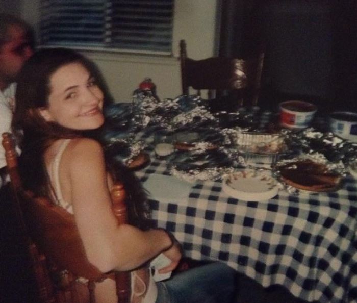 An old photo of Crystal Theobald