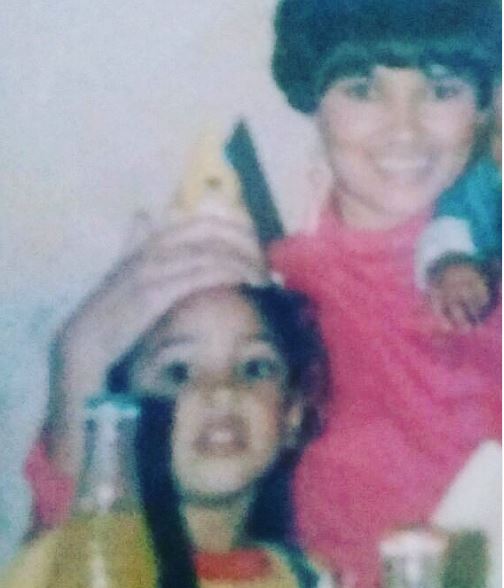 An old picture of Shamilla Miller with her mother