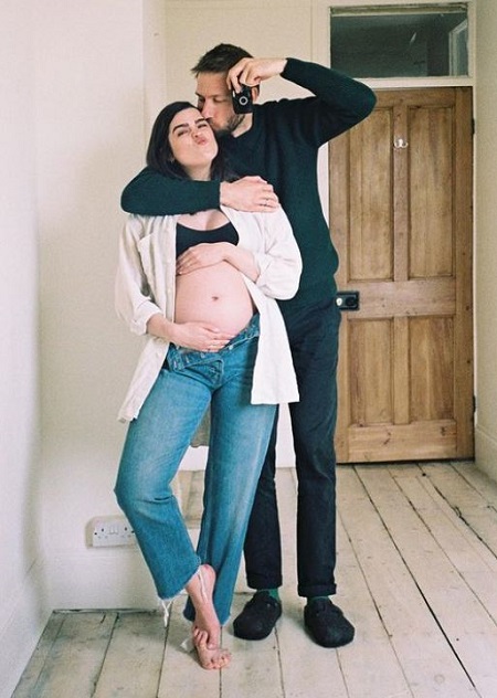 Anna Edit pregnant with her partner Mark Newton