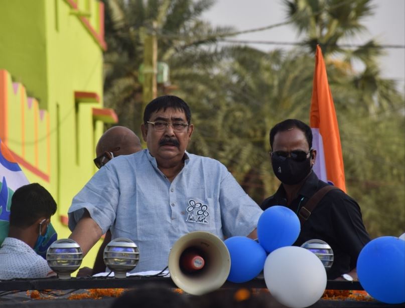 Anubrata Mondal is in a rally