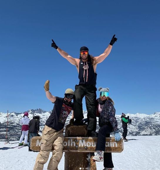 Brock Davies with his friends