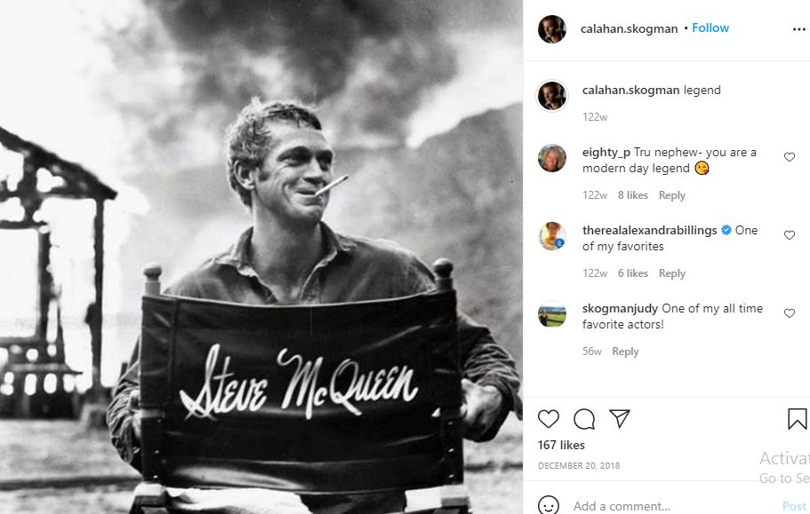Calahan Skogman is a huge fan of actor Steve McQueen