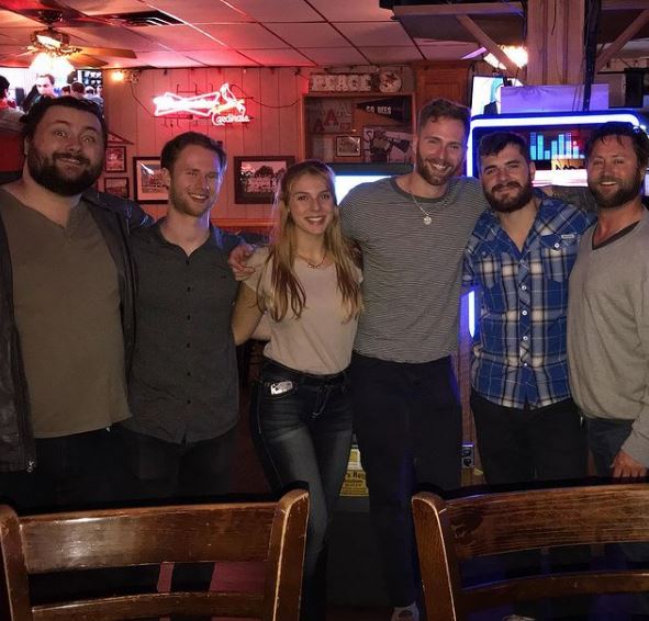 Calahan Skogman with his friends