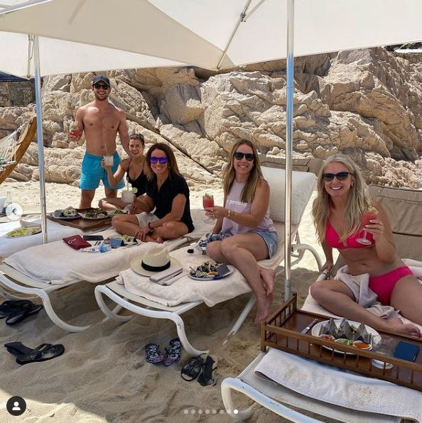Carter Comstock with his girlfriend Danica Patrick on beach side.