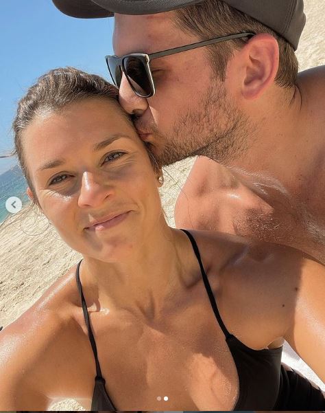 Carter Comstock with his girlfriend Danica Patrick.