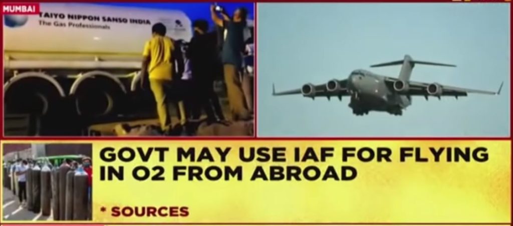 Covid-19 Updates Indian Air Force To Fly In Oxygen Oxygen Containers And Related Equipment
