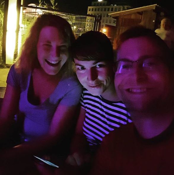 Daniel Holefleisch with friends