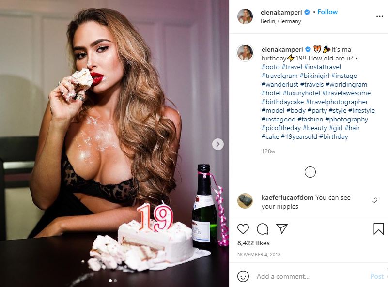 Elena Kamperi on her 19th Birthday