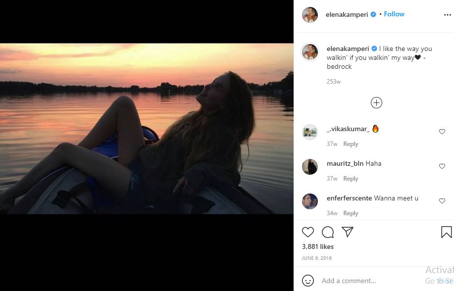 Elena Kamperi's first Instagram post