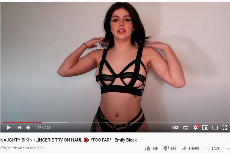 Emily Black uploads videos such as assumption videos, reacting content, Q n A, pranks, bikini haul, viral game challenge videos, and much more
