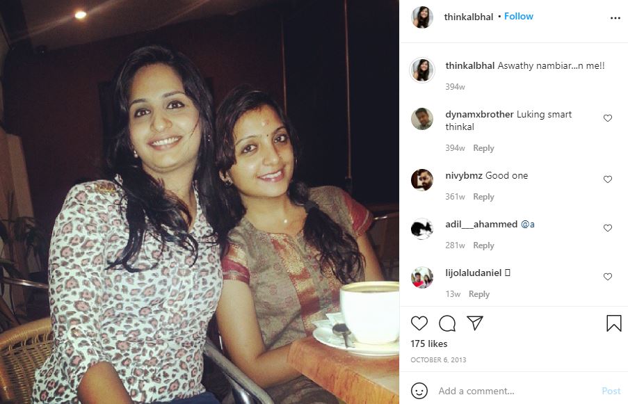 First Instagram photo of Thinkal Bhal
