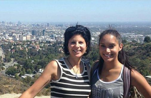 Gianna Hammer with her mother