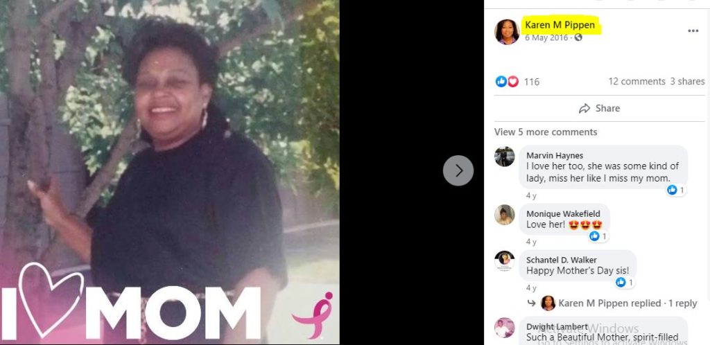 Karen McCollum's mother