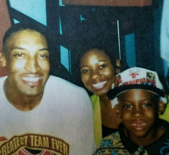 Karen Pippen old photo with family