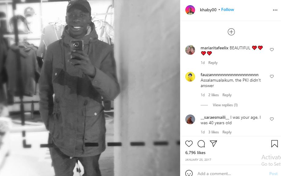 Khaby Lame first Instagram post