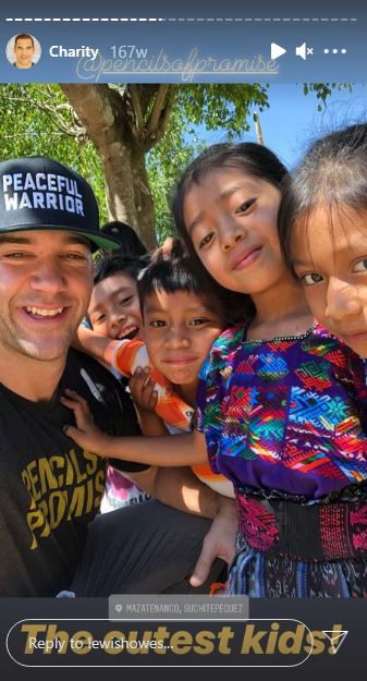 Lewis Howes likes to spend time with kids.