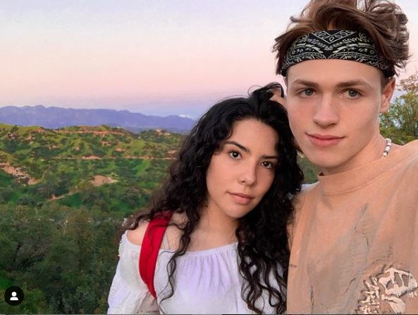 Lewis Kelly with his girlfriend Andrea Camila
