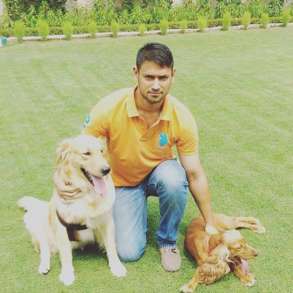 Major Gaurav Chaudhary likes to spend time with dogs