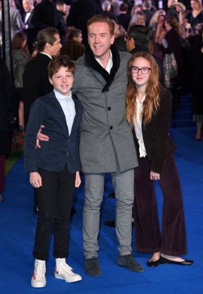 Manon McCrory-Lewis with her dad Damian Lewis and brother Gulliver Lewis
