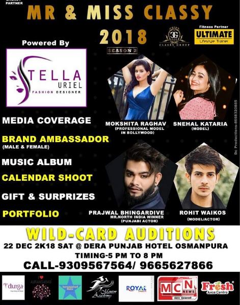 Mokshita Raaghav as a guest in Mr & Miss Classy 2018