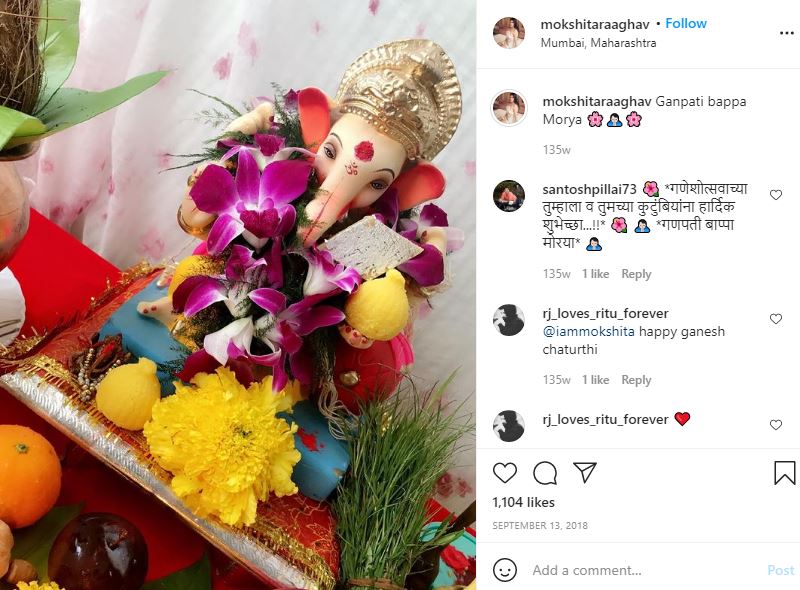 Mokshita Raghav is a devotee of Lord Ganesha