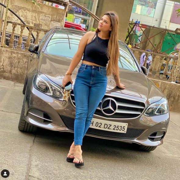 Payal Malik with her car