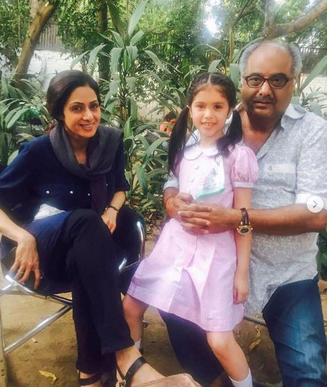 Riva Arora with Sridevi and Bonny Kapoor