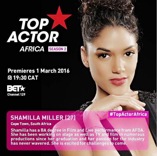 Shamilla Miller appeared in Top Actor South Africa Season 2
