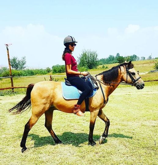 Shamilla Miller loves horse riding