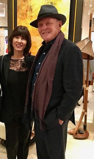Sir Anthony Hopkins with his wife Stella Arroyave
