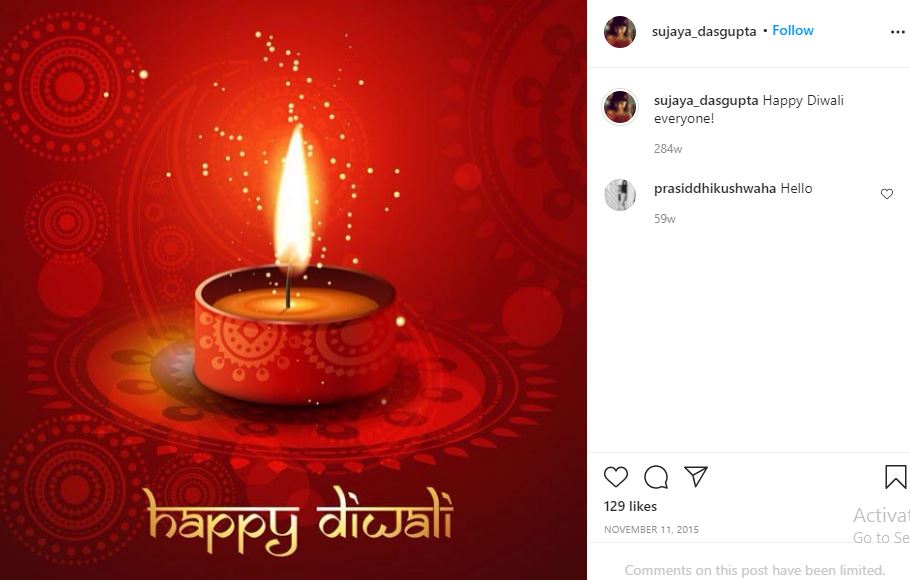 Sujaya Dasgupta celebrates Indian festivals