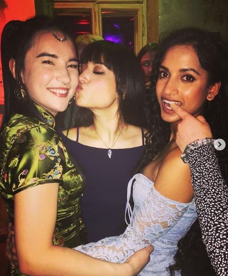 Sujaya Dasgupta with her friends