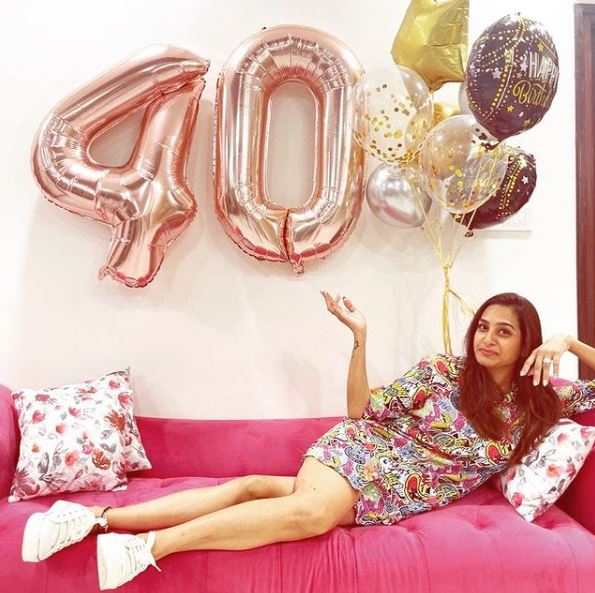 Surekha Vani celebrating her 40th birthday