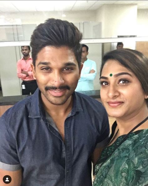 Surekha Vani with Allu Arjun