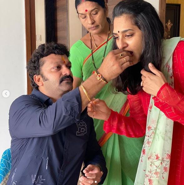 Surekha Vani with her brother