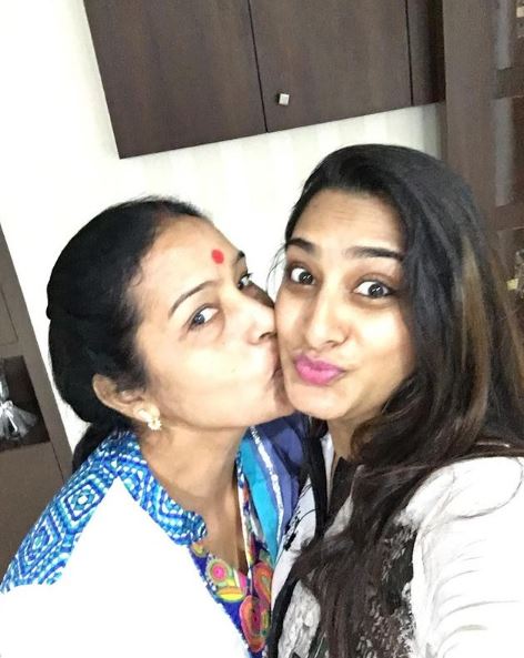 Surekha Vani with her mother