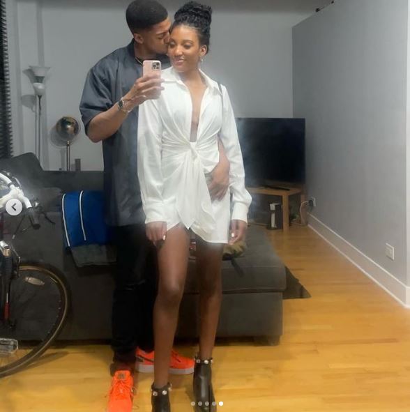 Taylor Pippen with her best friend Delvon Rencher