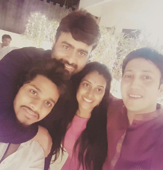 Teja Sajja with his friends