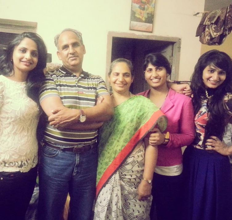 Thinkal Bhal with her family
