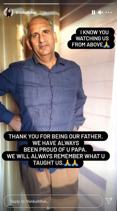 Thinkal Bhal's IG story