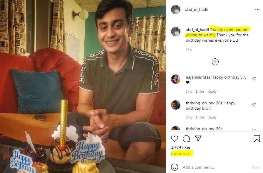 Abdul Hadi birthday