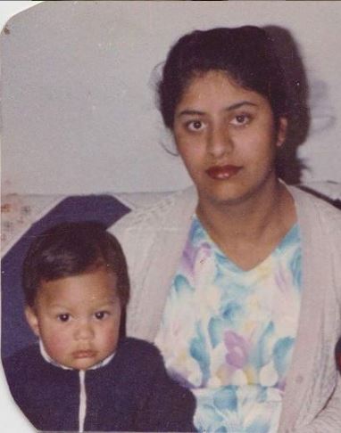 Abdul Hadi with his mother Rizwana Azam