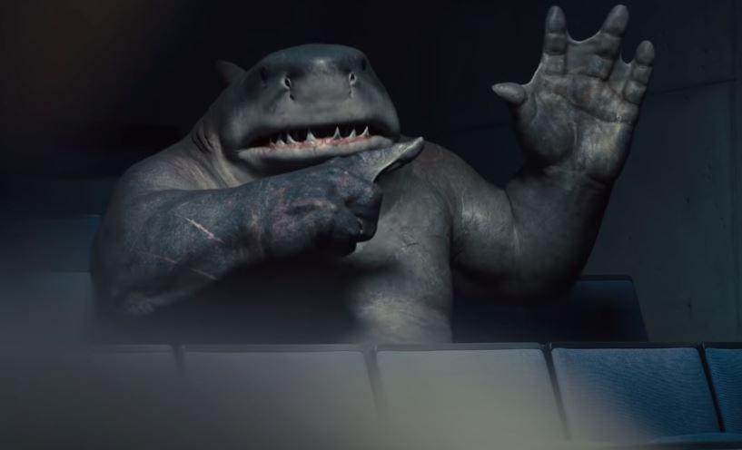 Actor Sylvester Stallone as the voice of King Shark