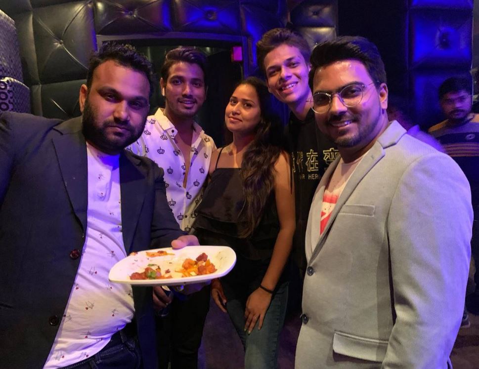 Ajay Sharma with his friends