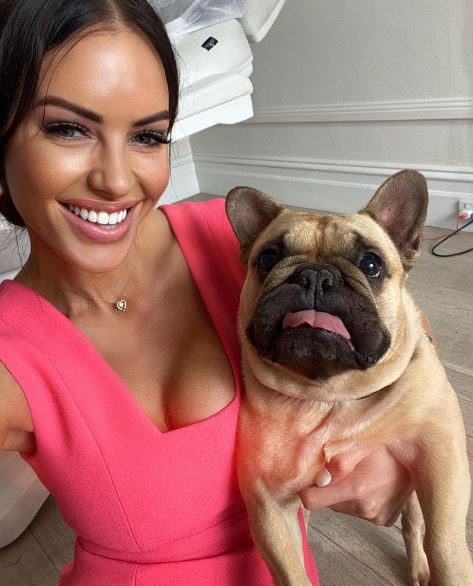 Alex Pike with her pet dog