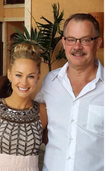 Alyshia Ochse with her father