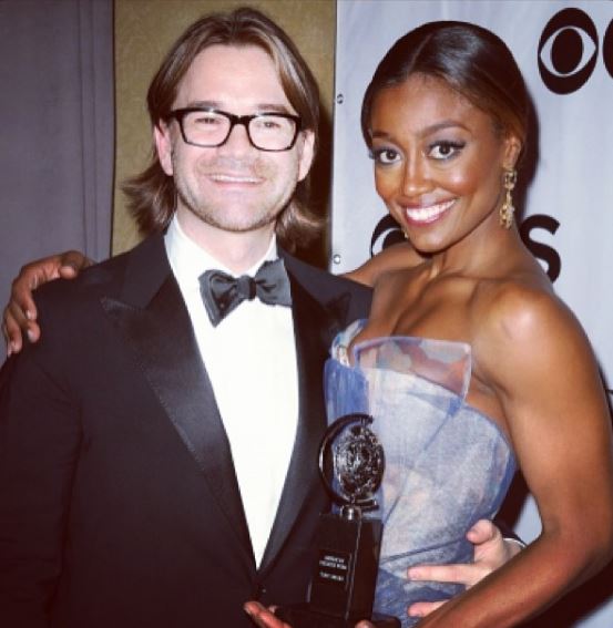 An old photo of David Mars and Patina Miller