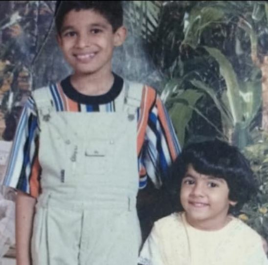 An old photo of Jatin Tamboli with Nikki Tamboli